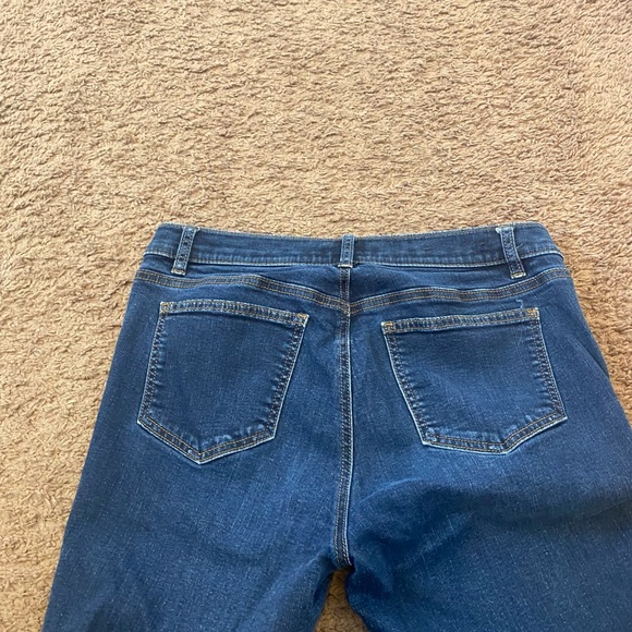 Ann Taylor Mid Rise Skinny Dark Wash Stretch Denim Jeans Size 8 - Picture 3 of 4